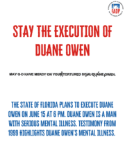 Duane Owen's Mental Health History: Evidence from 1999